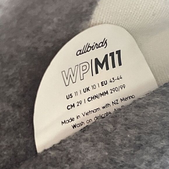 Allbirds Tree Piper Men's Size US 11 Grey Running Sneakers Lace Up Casual Shoes - Picture 10 of 10